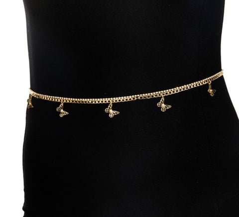 Diamond Butterfly Belly Chain